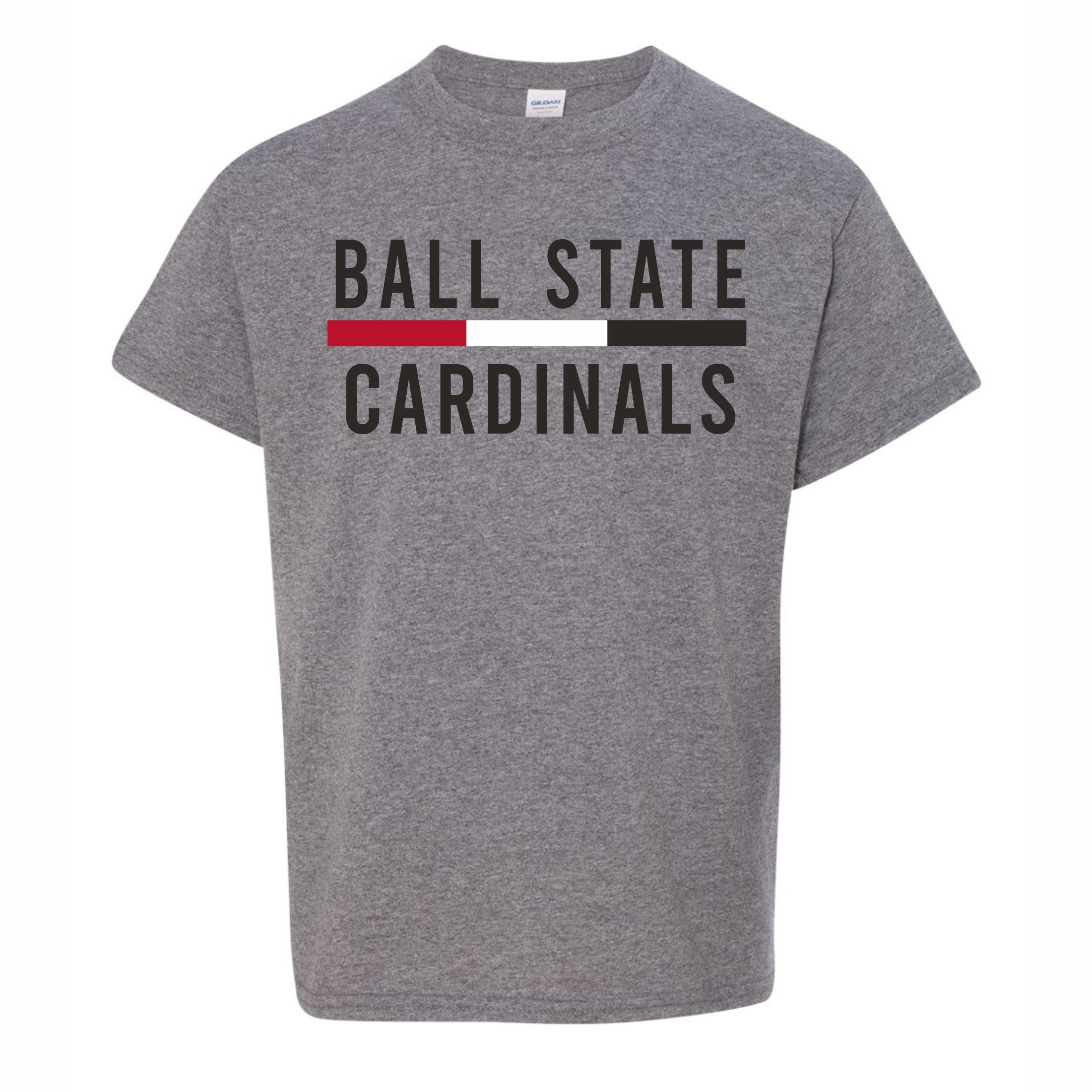 Gameday Gear BSU Cardinals 3 Color Bar Youth T-Shirt HGP / YL
