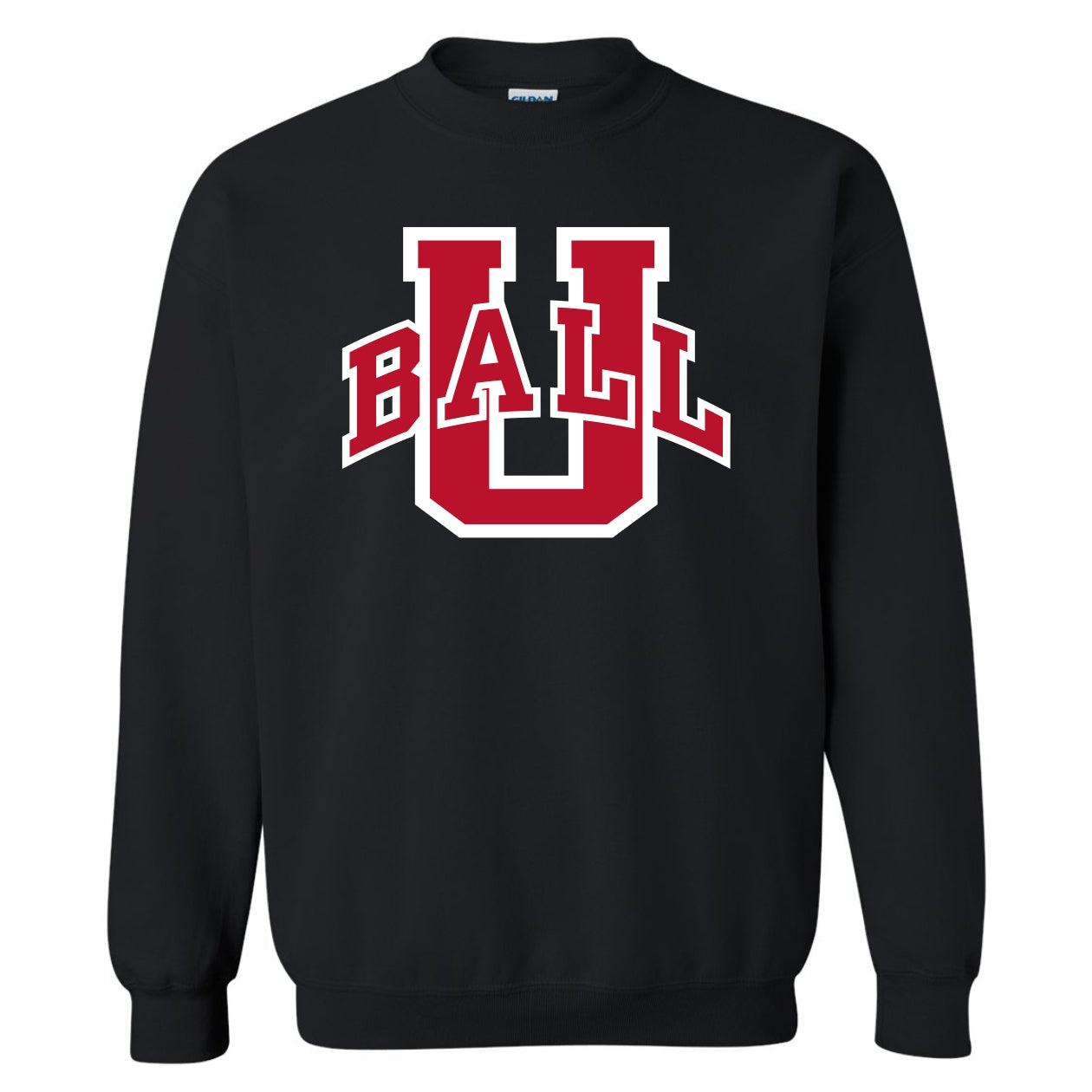 Mens UNDER ARMOUR Red Ball State Cardinals SSN Over Logo All Day Crew Crew