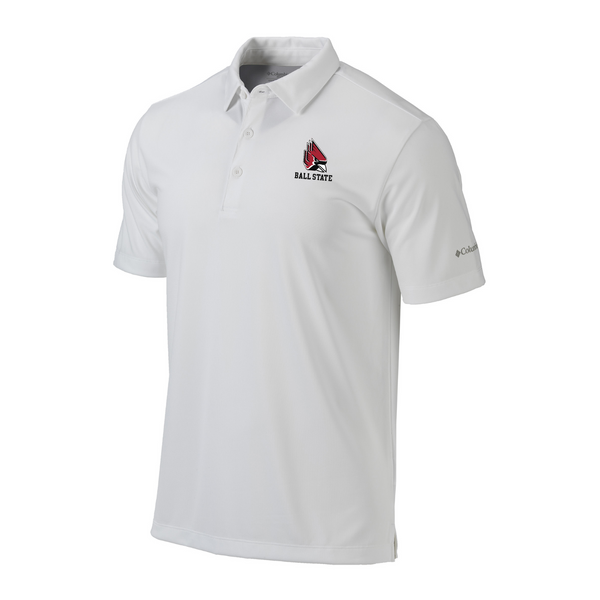 BSU Cardinals Men s Columbia White Omni Wick Drive Polo