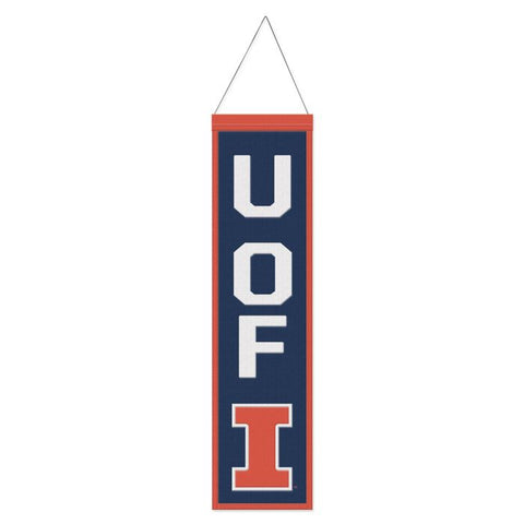 Illinois Fighting Illini Banner and Scroll Sign