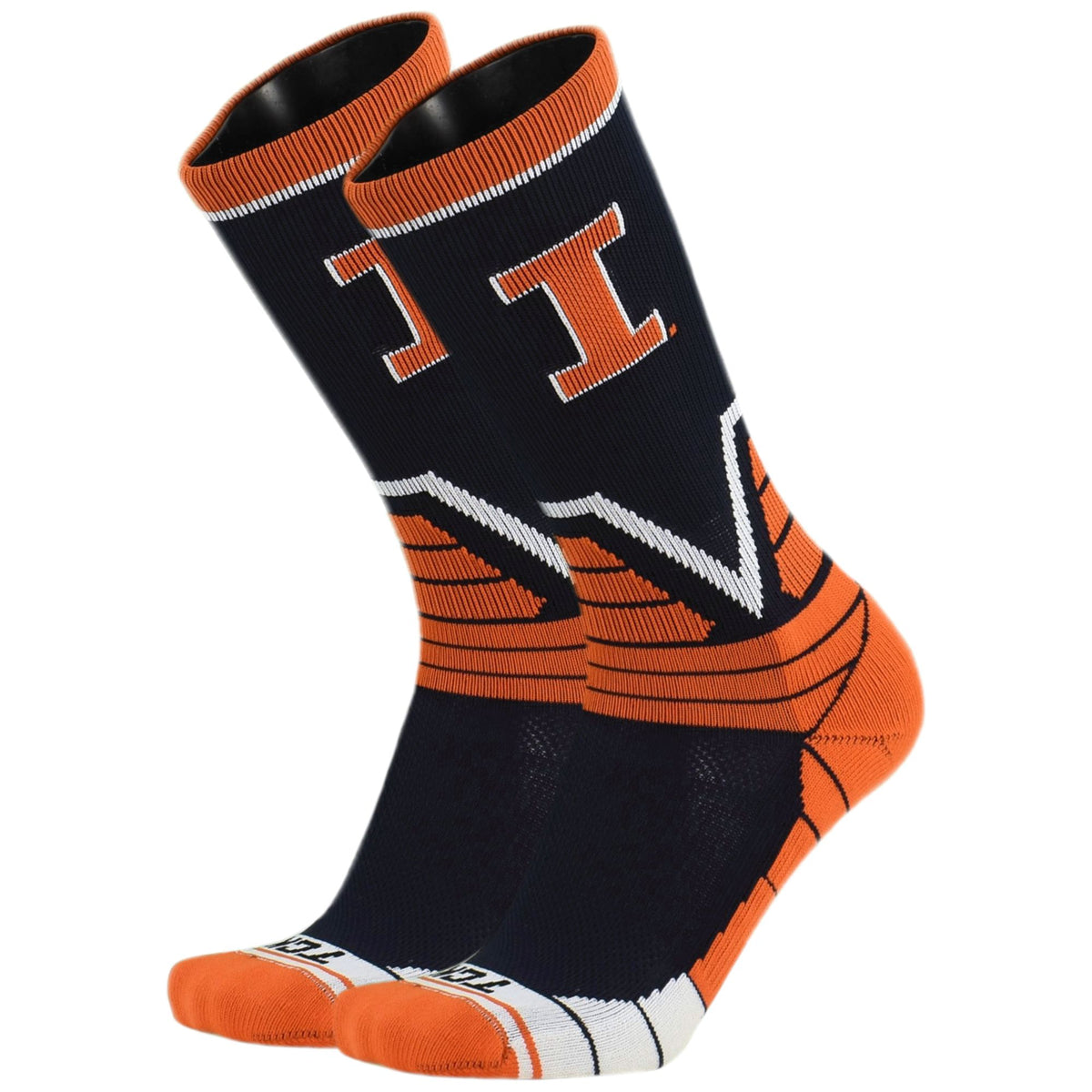 Illinois Fighting Illini Geometric Crew Sock – Gameday Spirit Fanstore