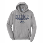 Illinois Fighting Illini Men's Grey Baseball Hoodie