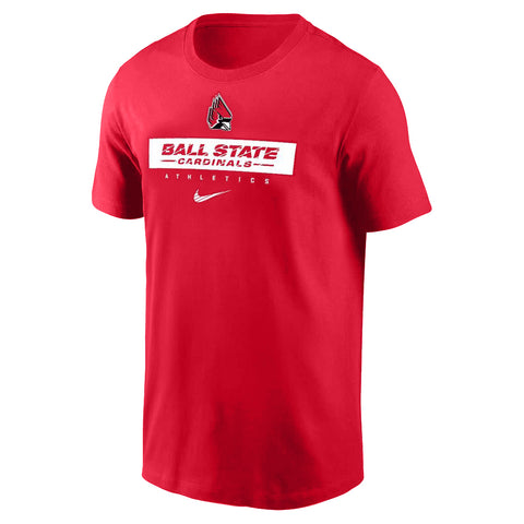 BSU Cardinals Men's Nike Red/White Logo Short-Sleeve T-Shirt