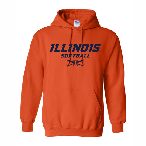 Illinois Fighting Illini Orange Softball Hoodie