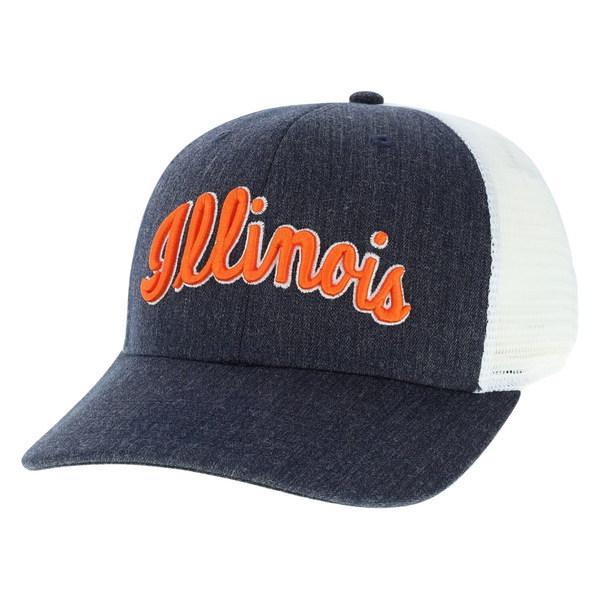 Vintage Illinois Fighting Illini Bar Script buy Snapback Hat 90s Youngan