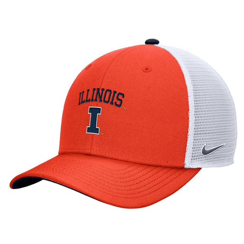 Illinois Fighting Illini Nike Rise Adjustable Trucker Hat