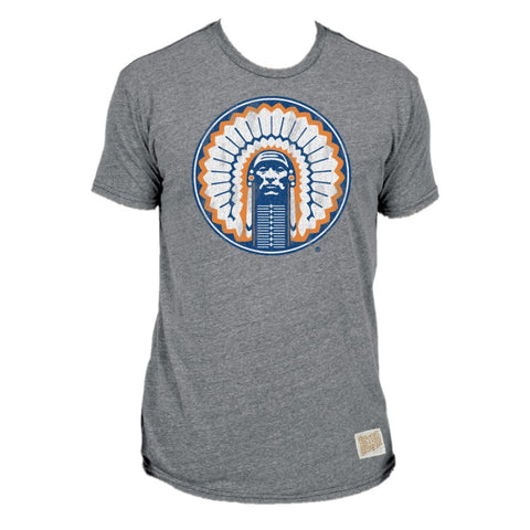 Illinois Fighting Illini Chief Illiniwek Vintage Distressed Off-White Logo  T-Shirt – Gameday Spirit Fanstore