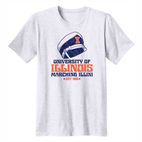 Illinois Fighting Illini Chief Illiniwek Vintage Distressed Off-White Logo  T-Shirt – Gameday Spirit Fanstore