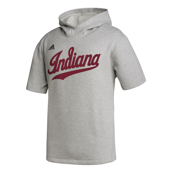 Indiana Hoosiers Adidas Icon Short Sleeve Hoodie Gameday Spirit Fanstore